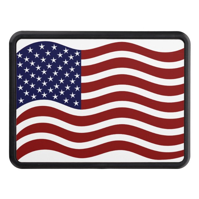 Modern USA Flag Mark Auto Hitch Protector Hitch Cover (Front)