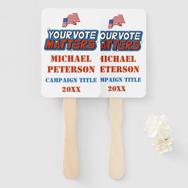 Modern USA Political Election Campaign  Hand Fan (Front and Back)