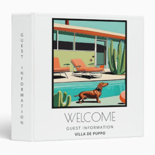 Modern Vacation Rental Guest Information 3 Ring Binder