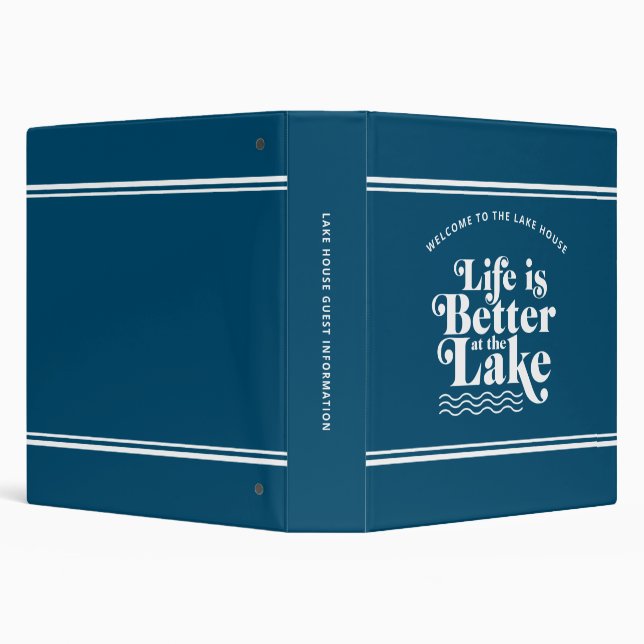 Modern Vacation Rental Guest Information Welcome 3 Ring Binder (Background)