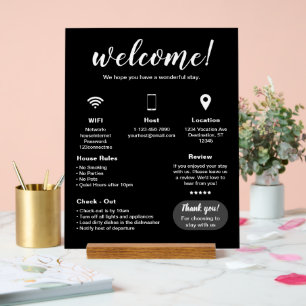Modern Vacation Rental House Welcome Sign