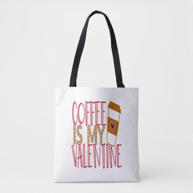 Modern Valentine Heart Tote Bag (Front)