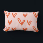 Modern Valentine’s Day Hearts Lumbar Pillow<br><div class="desc">Looking for the perfect gift for your special someone this Valentine's Day or birthday? Our adorable pink pillow with hand drawn hearts is the perfect way to show your love and appreciation. Unique and eye-catching design that will surely make your loved one smile.</div>