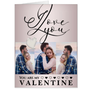 Modern Valentine’s Day Photo Collage Card