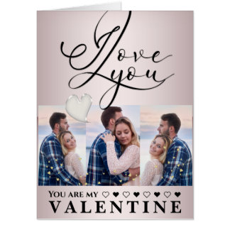 Modern Valentine’s Day Photo Collage Card