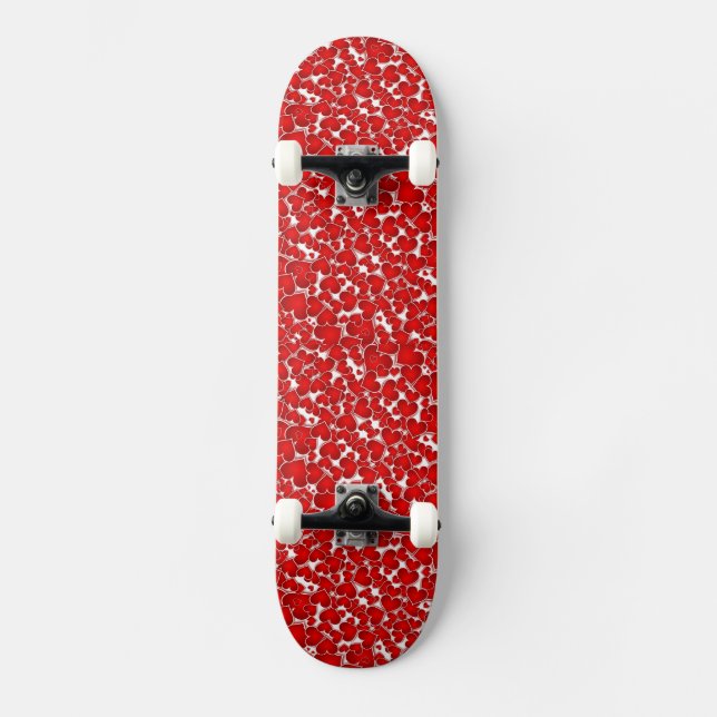 Modern Valentine Sweetheart Valentine's Day Love Skateboard Deck (Front)