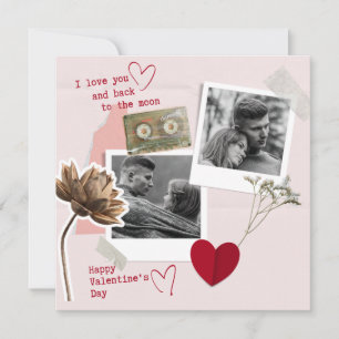 Modern Valentines Day Personalised Couple Photo 