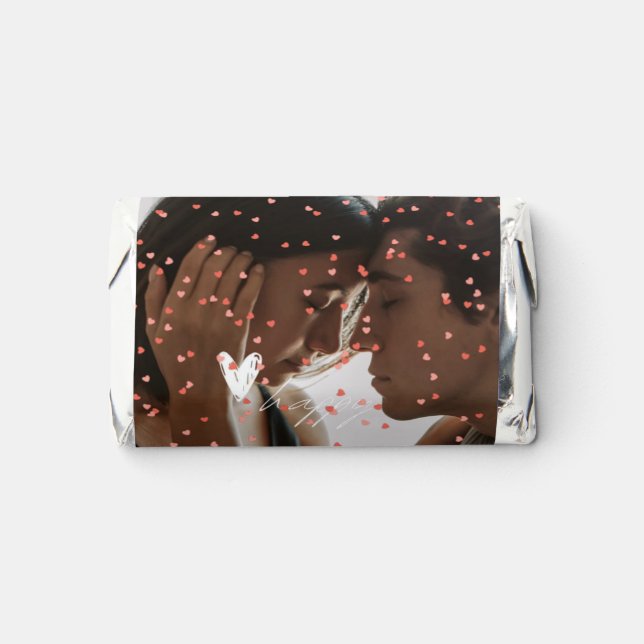 Modern Valentine's Day personalised couple photo  Hershey's Miniatures (Front)