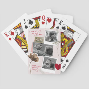 Modern Valentines Day Personalised Couple Photo Poker Cards