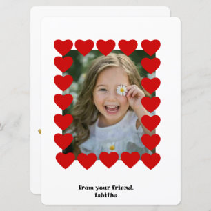 modern valentines day photo card,simple valentines holiday card