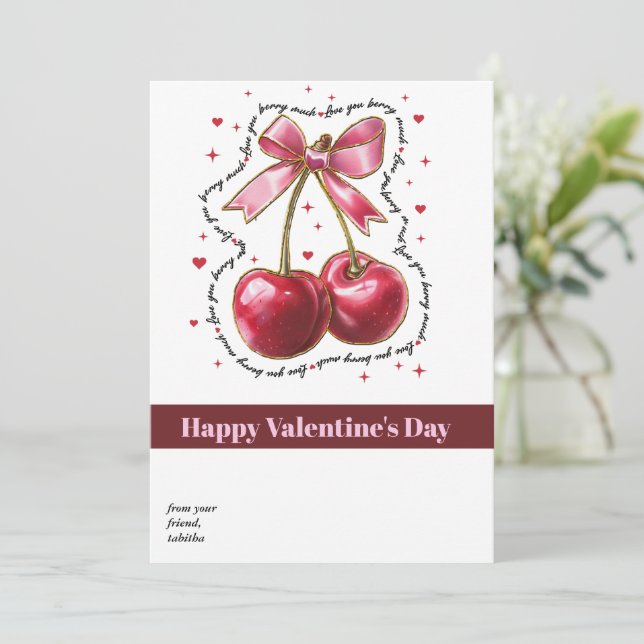modern valentines day photo card,simple valentines holiday card (Standing Front)