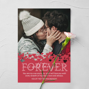 Modern Valentines Day Photo Holiday Card