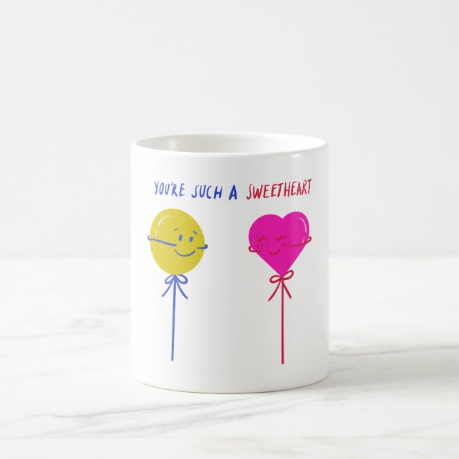 Modern Valentines Day Typography  Coffee Mug (Center)