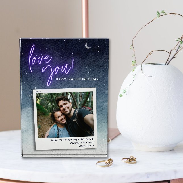 Modern Valentine's Love You Custom Photo Block (Creator Uploaded)