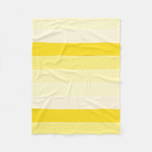 Modern Vanilla Yellow White Stripes Decorative Fleece Blanket