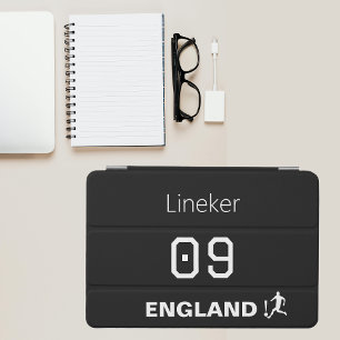 Modern Varsity England Custom Name Number Soccer iPad Mini Cover