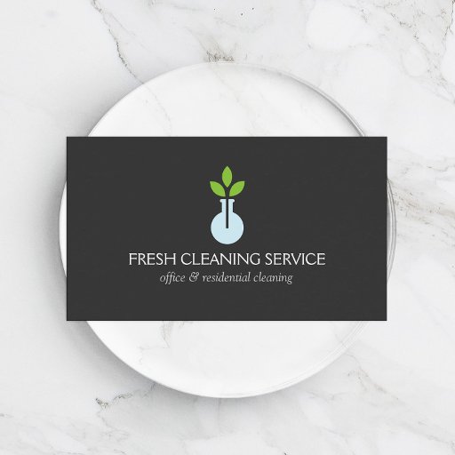 Customizable Modern Logo 4 for Cleaning Service and Hospitality Business Cards