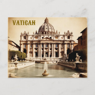 Modern Vatican City Travel Art Vintage Postcard