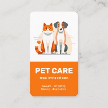 Modern Vector Illustration Pet Care  Business Card by J32Design at Zazzle