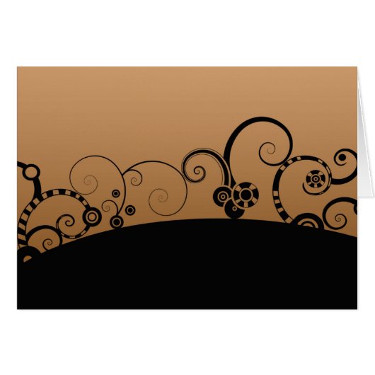 Modern vector swirl cog wheel flowers graphic cards (Front Horizontal)