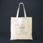 Modern Vegas Bachelorette Tote bag<br><div class="desc">"Lucky in Love" themed tote bags to match with your bachelorette party! These modern and classy Las Vegas themed, customizable accessories make for perfect bridesmaid gifts. Change the colors, bride's name, city name, style of tote bag etc. and make these your own for your bachelorette weekend! Find the matching t-shirts...</div>