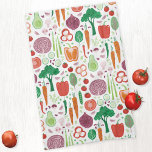 Modern Vegetable Pattern Kitchen Towel<br><div class="desc">Featuring a fun modern pattern made up of lots of delicious vegetables for your favorite cook. Original art by Nic Squirrell.</div>