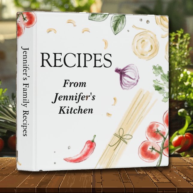 Modern Vegetable Recipe Cookbook  3 Ring Binder (Creator Uploaded)
