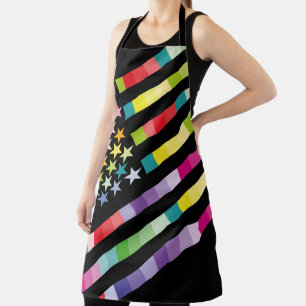 MODERN VERSION MULTICOLOR USA/USA FLAG MASANSER APRON