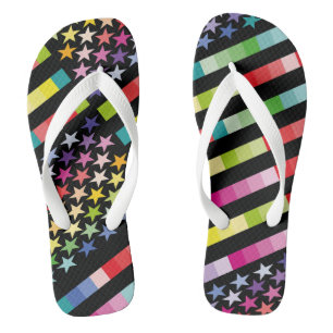 MODERN VERSION MULTICOLOR USA/USA FLAG MASANSER FLIP FLOPS