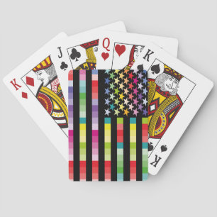MODERN VERSION MULTICOLOR USA/USA FLAG MASANSER POKER CARDS