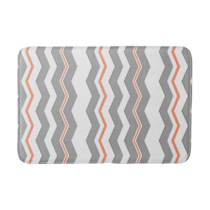 Modern Vertical Chevron with any Color Bath Mat