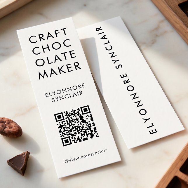 Modern Vertical Craft Chocolate Maker Business Bookmarks (Creator Uploaded)