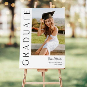 Modern Vertical Photo Graduation Foam Board
