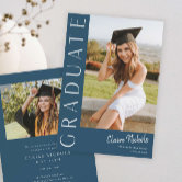 Modern Vertical Photo Graduation Invitation