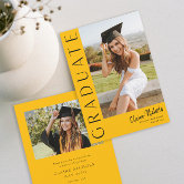 Modern Vertical Photo Graduation Invitation