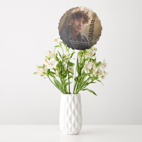 Modern Vertical PhotoPop Graduation Balloon