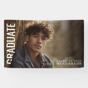Modern Vertical PhotoPop Graduation Banner
