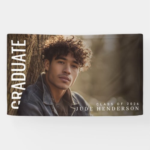 Modern Vertical PhotoPop Graduation Banner