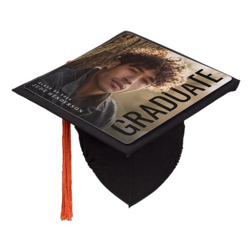 Modern Vertical PhotoPop Graduation Cap Topper