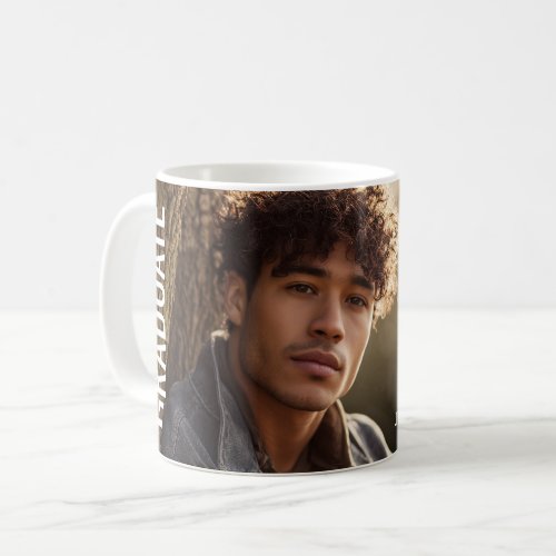 Modern Vertical PhotoPop Graduation Coffee Mug
