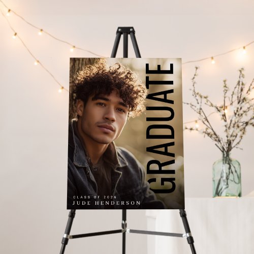 Modern Vertical PhotoPop Graduation Foam Board