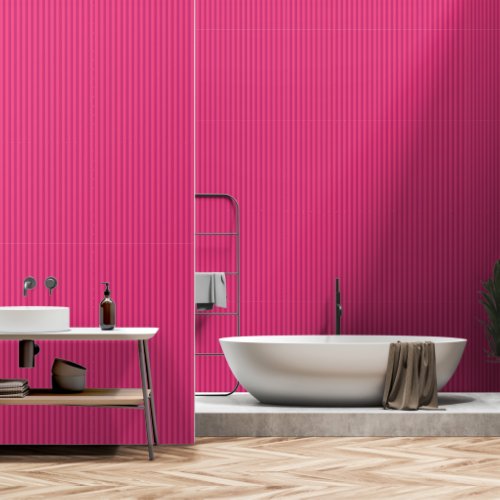Modern Vertical Shocking Pink Striped Pattern Wallpaper