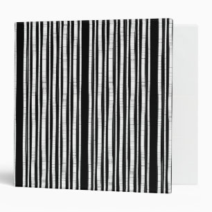 Modern Vertical Stripes Pattern 3 Ring Binder