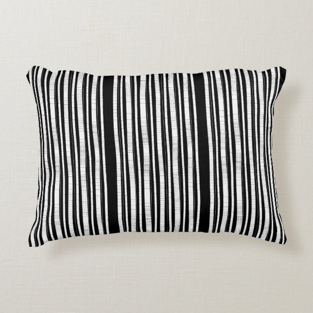 Modern Vertical Stripes Pattern Accent Pillow (Front)