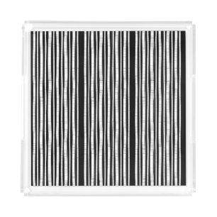 Modern Vertical Stripes Pattern Acrylic Tray