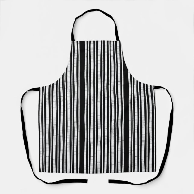 Modern Vertical Stripes Pattern Apron (Front)