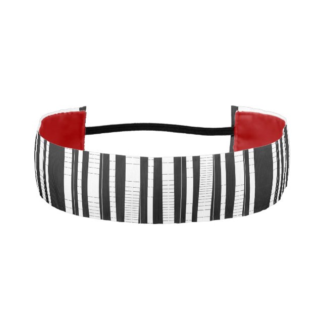 Modern Vertical Stripes Pattern Athletic Headband (Front)