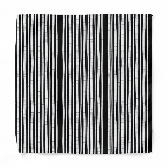 Modern Vertical Stripes Pattern Bandana (Front)