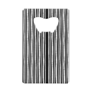 Modern Vertical Stripes Pattern Credit Card Bottle Opener