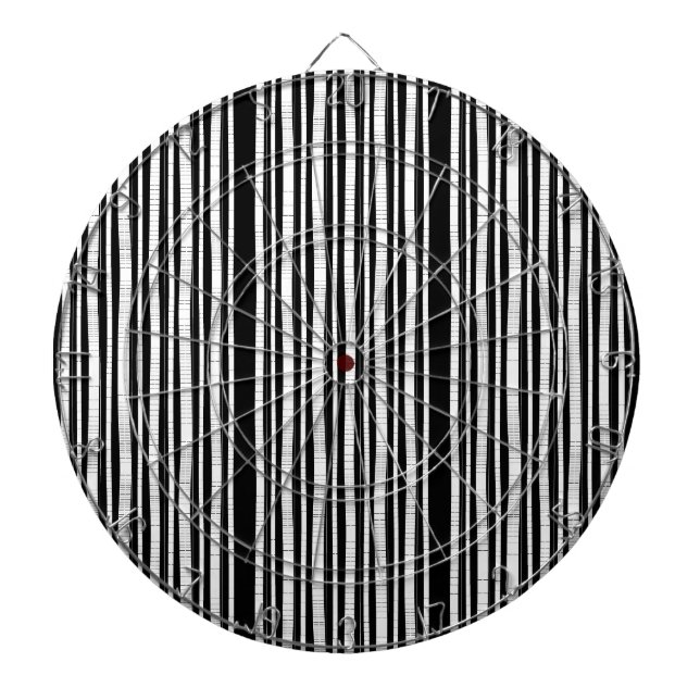 Modern Vertical Stripes Pattern Dart Board (Front)